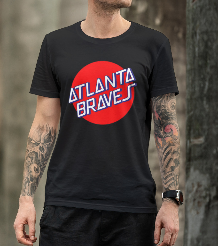 Matt Olson Santa Cruz Skateboards Atlanta Braves Logo Red Circle T-Shirt