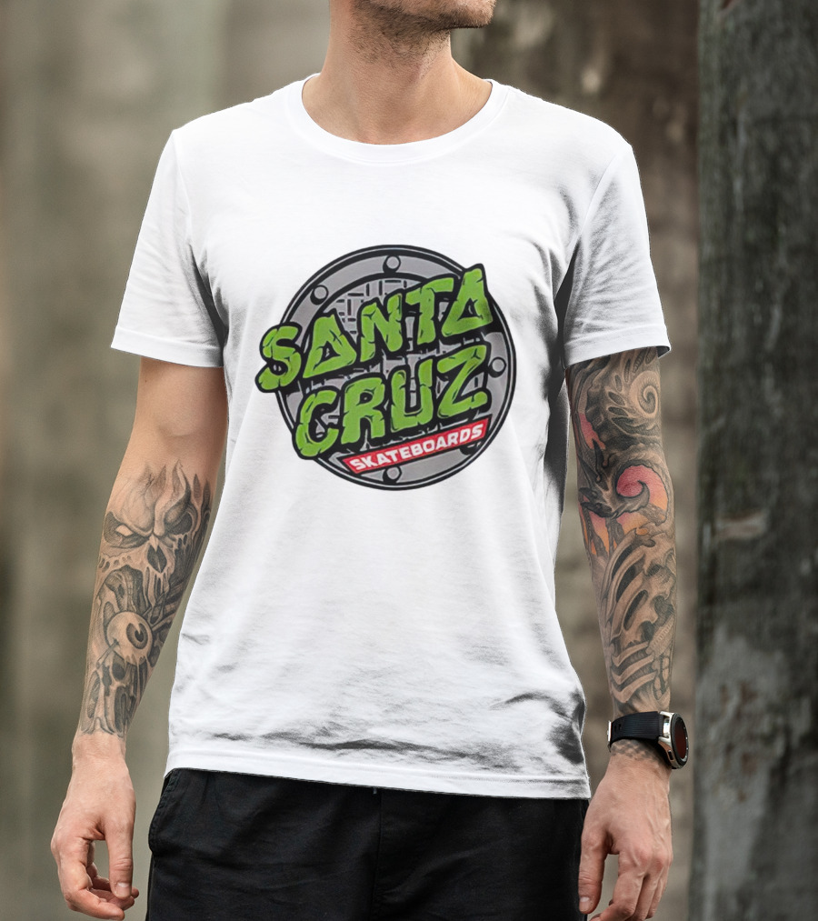 Santa Cruz Skateboards Teenage Mutant Ninja Turtles Manhole Cover T-Shirt