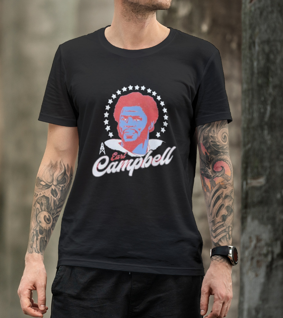 Earl Campbell Houston Oilers Retro Football Icon Stars T-Shirt