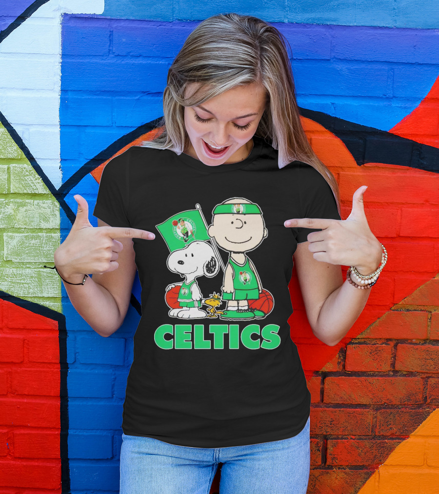 Celtics Snoopy And Charlie Brown Basketball Team Spirit T-Shirt