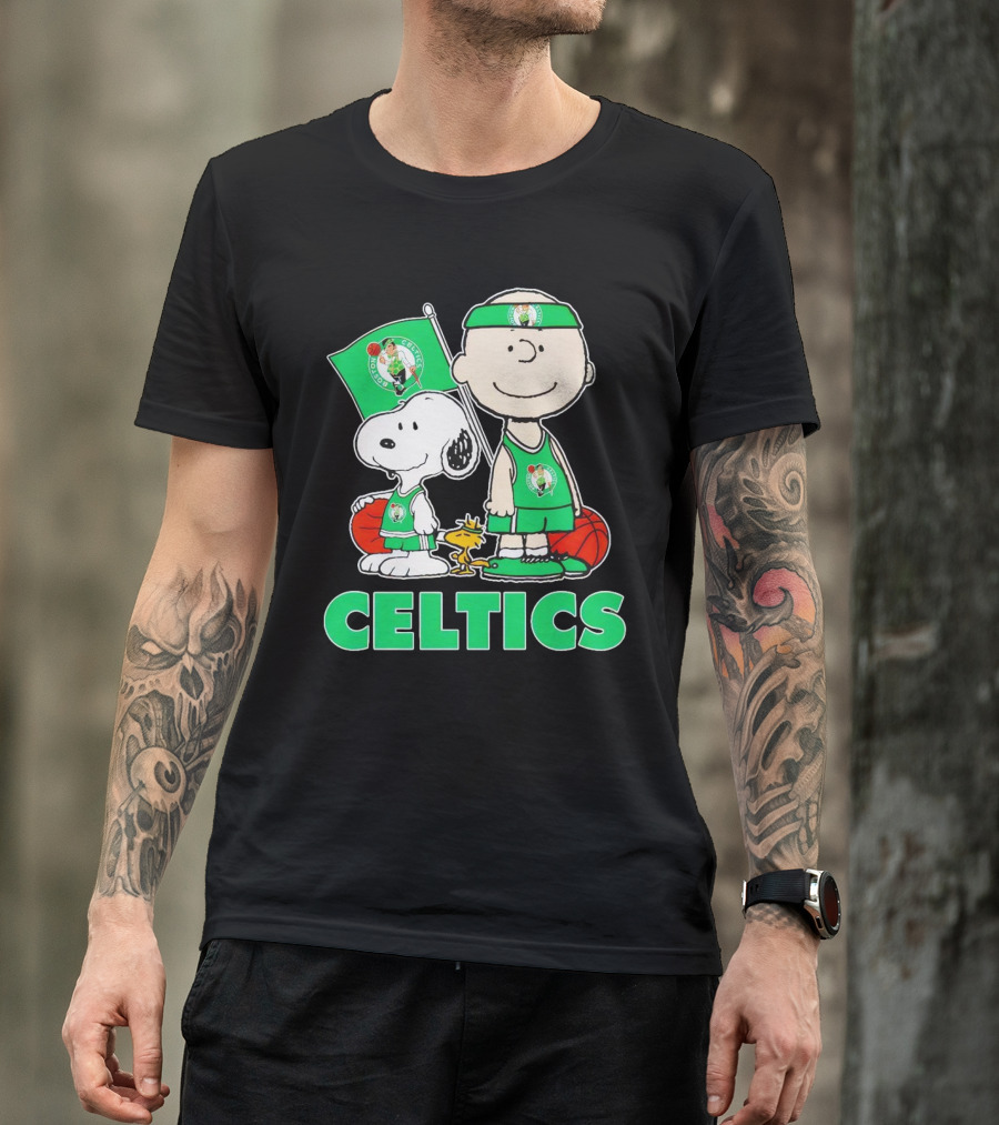 Celtics Snoopy And Charlie Brown Basketball Team Spirit T-Shirt