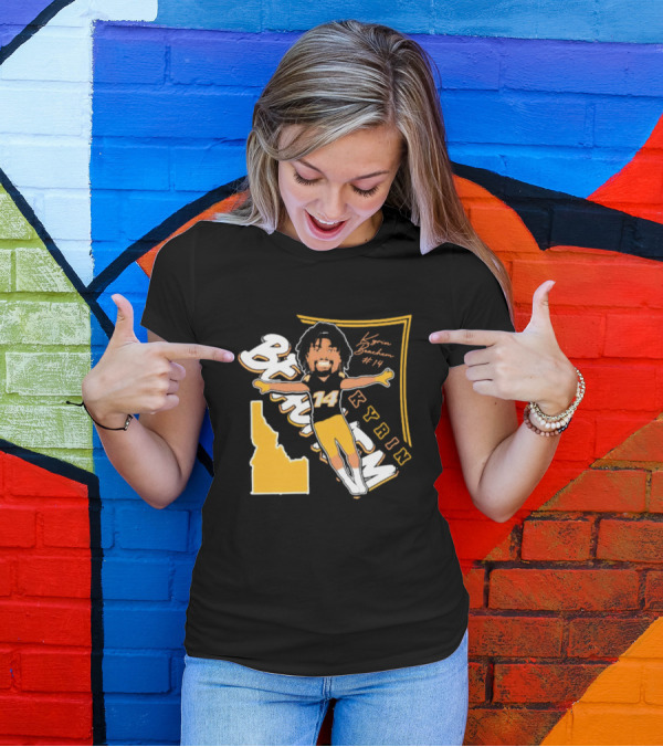 Kyrin Beachem #14 Idaho Vandals Football Kyrin Signature T-Shirt