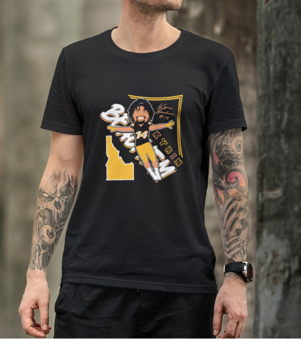 Kyrin Beachem #14 Idaho Vandals Football Kyrin Signature T-Shirt