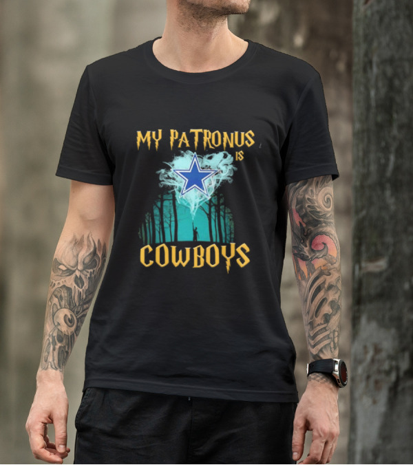 My Patronus Is Dallas Cowboys Star With Deer In Forest Scene T-Shirt