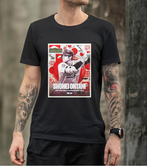 Shohei Ohtani Los Angeles Baseball Icon Most Home Runs By A Japanese Born Player Japan T-Shirt