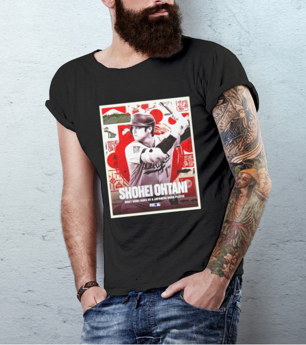 Shohei Ohtani Los Angeles Baseball Icon Most Home Runs By A Japanese Born Player Japan T-Shirt
