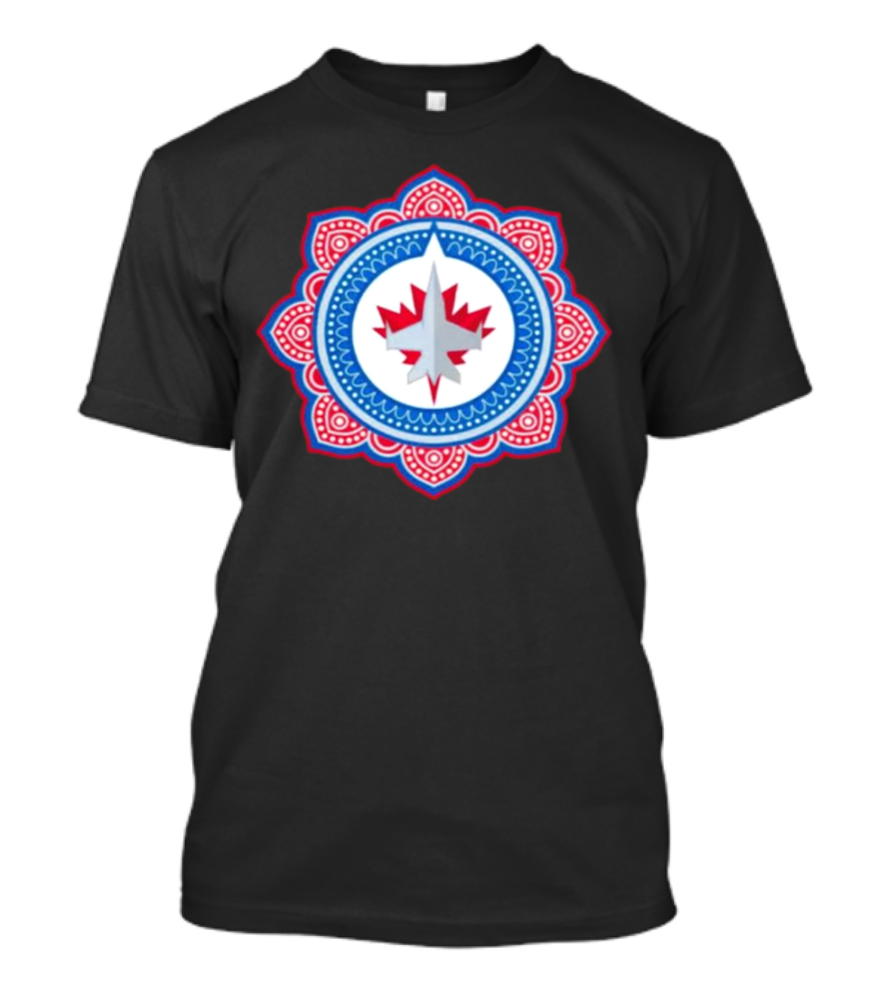Winnipeg Jets Mandala Style South Asian T-Shirt