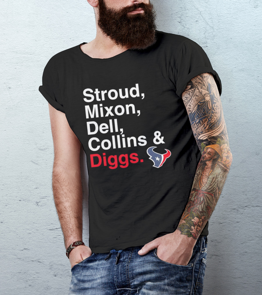 Houston Texans Stroud Mixon Dell Collins Diggs T-Shirt