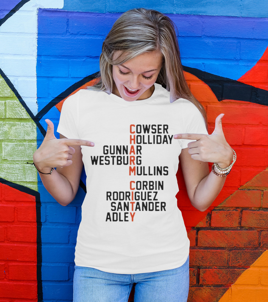 Charm City Players 2024 Cowser Holliday Gunnar Westburg Mullins Corbin Rodriguez Santander Adley T-Shirt