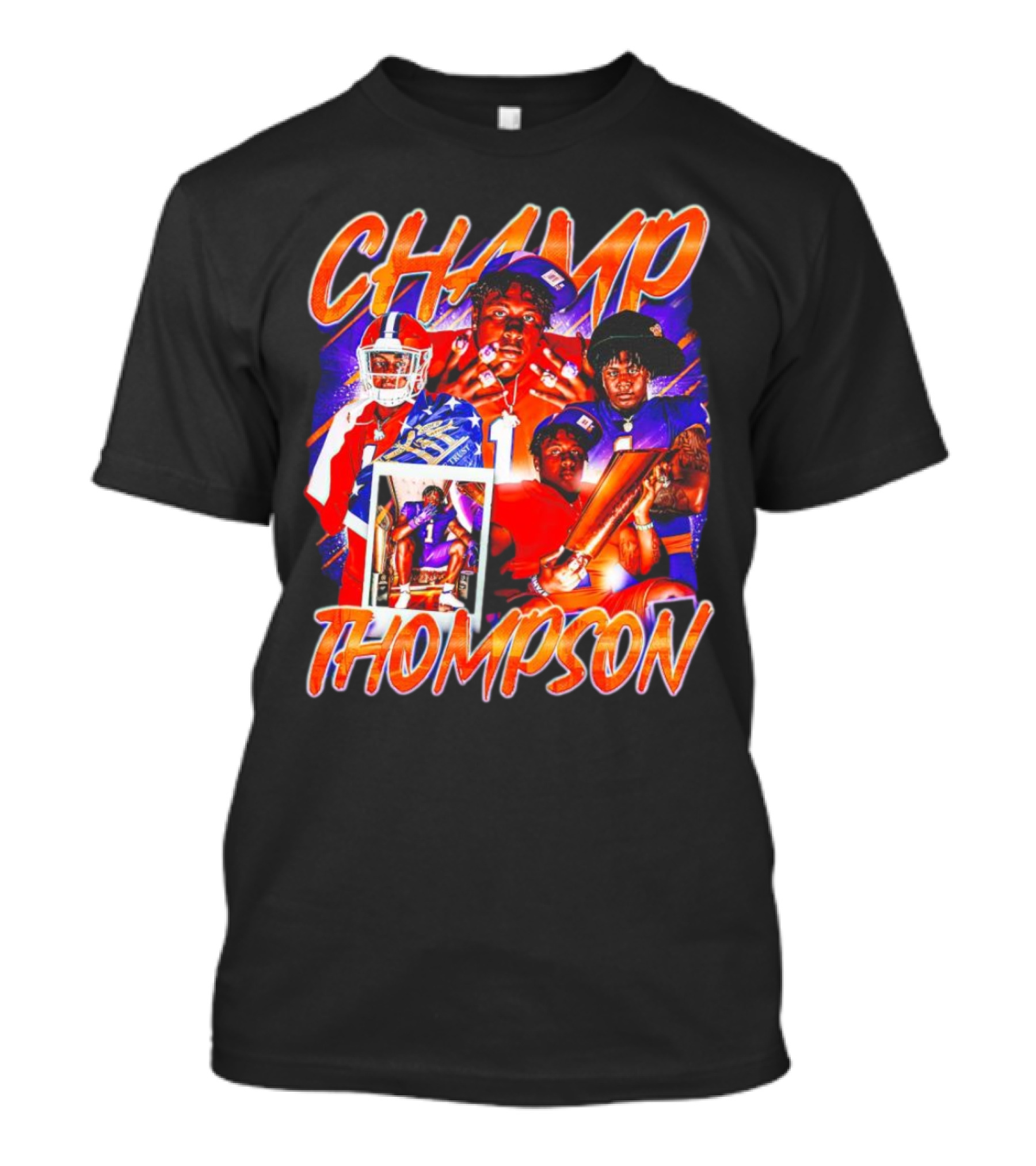 CHAMP THOMPSON Clemson Tiger 2024 Football Champion T-Shirt