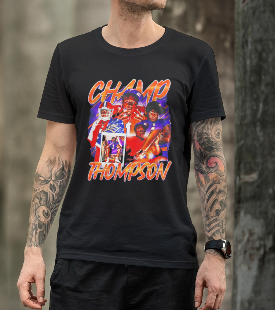 CHAMP THOMPSON Clemson Tiger 2024 Football Champion T-Shirt