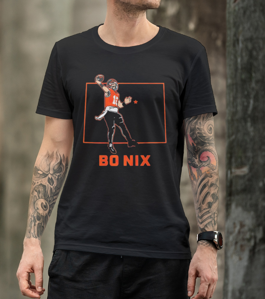 Bo Nix Football Star Player Denver Broncos T-Shirt