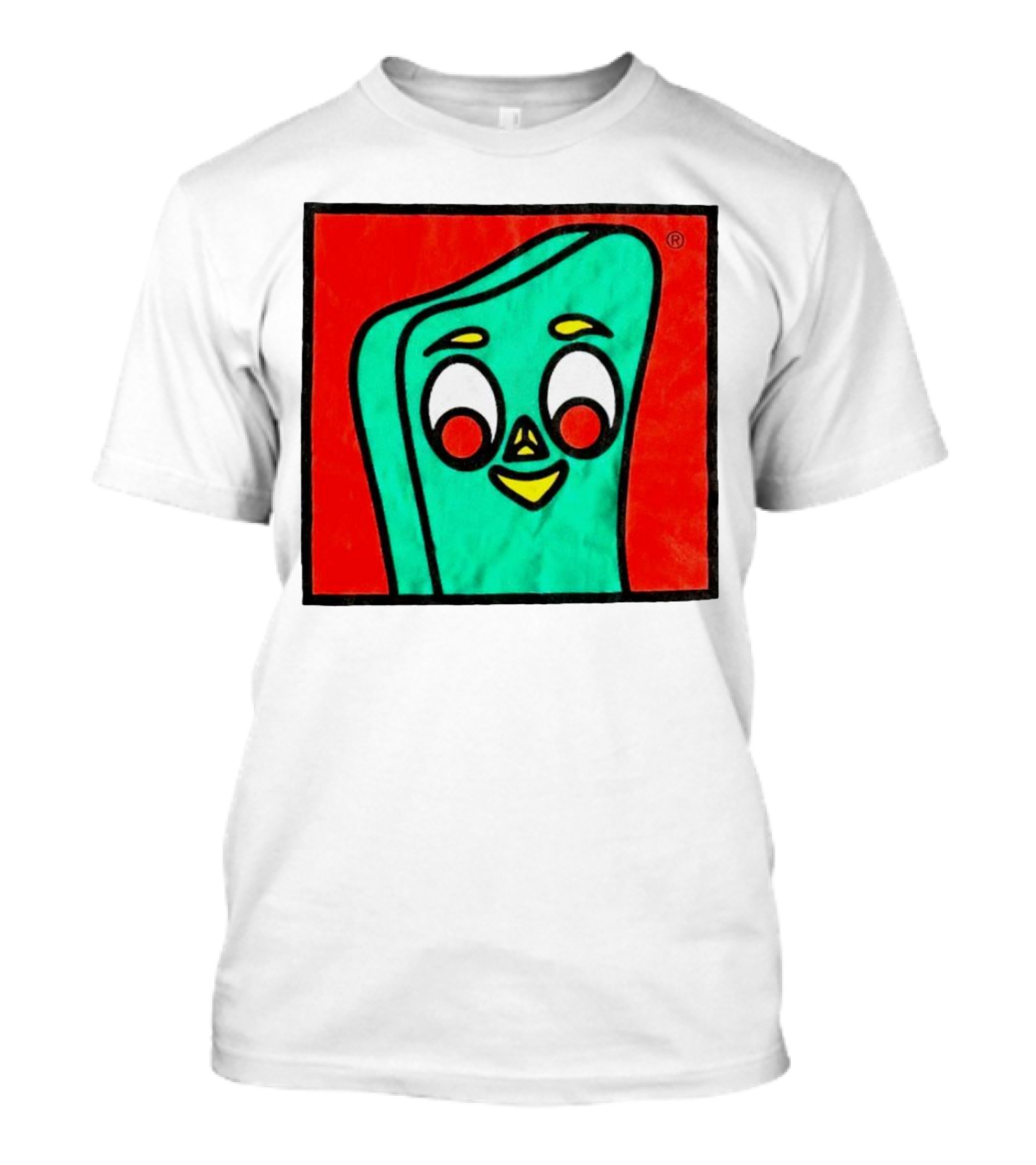 Gumby Square Cartoon Character Face T-Shirt