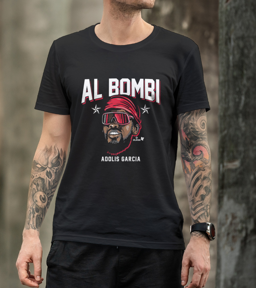 Adolis Garcia Al Bombi Players Shirt With Red Bandana And Sunglasses T-Shirt