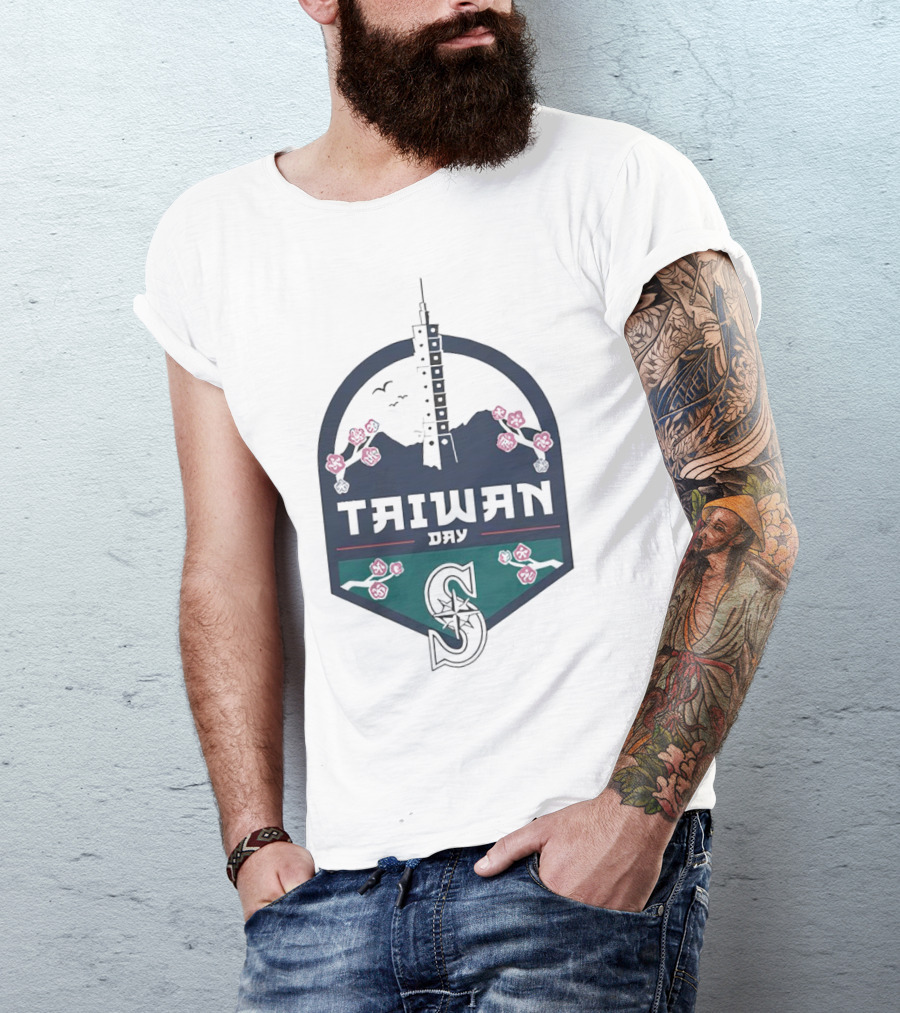 Taiwan Night Mariners Sakura Skyline T-Shirt