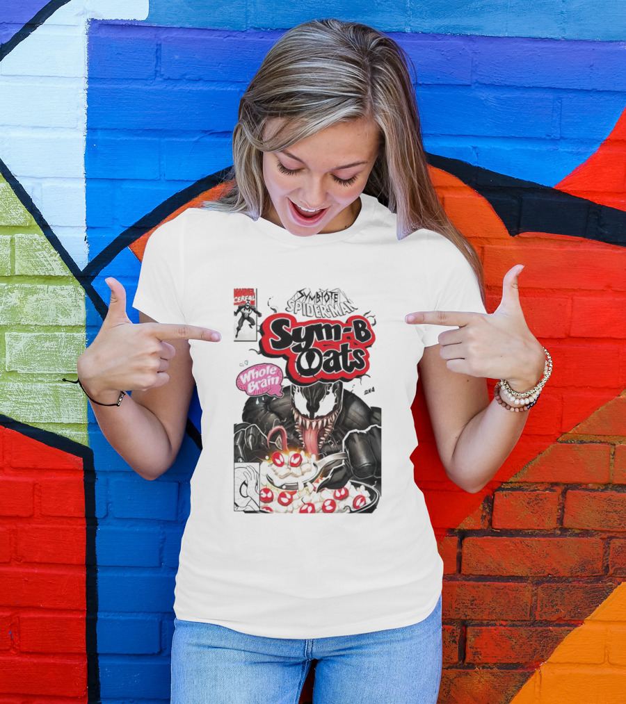 Venom Symbiote Spider-Man Sym-B Oats Whole Brain Breakfast Cereal T-Shirt
