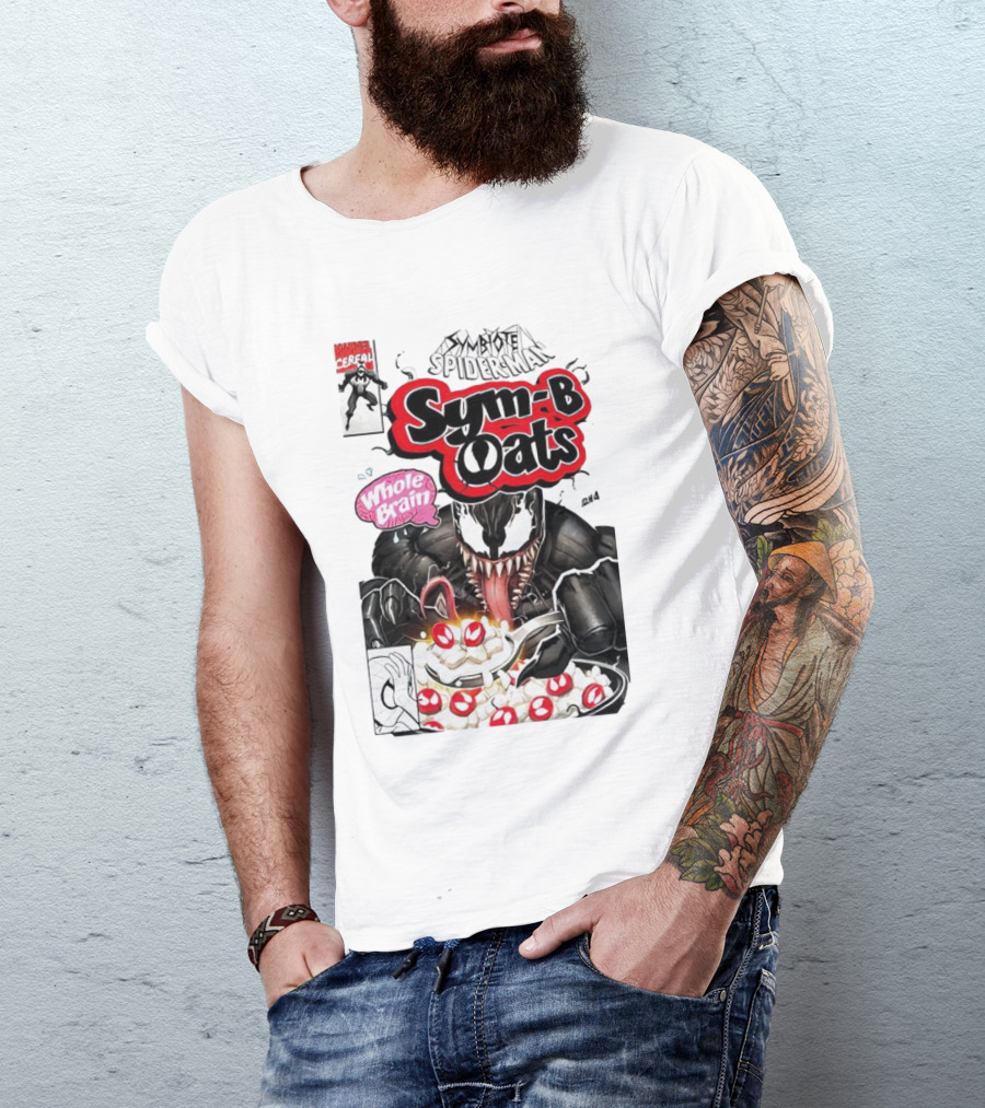 Venom Symbiote Spider-Man Sym-B Oats Whole Brain Breakfast Cereal T-Shirt