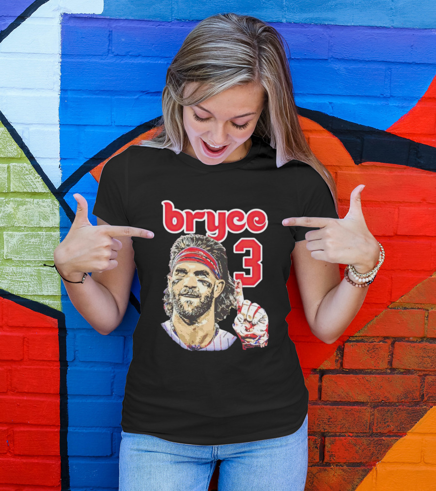 Bryce Harper 3 Finger Pose Fan T-Shirt