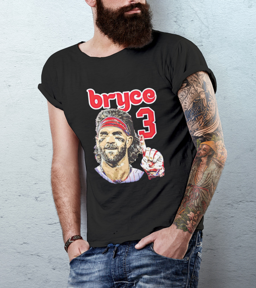 Bryce Harper 3 Finger Pose Fan T-Shirt