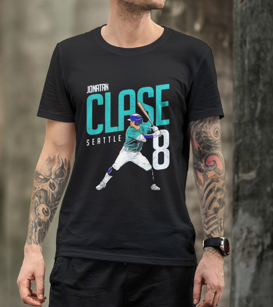 Jonatan Clase Seattle #8 MLBPA Player T-Shirt
