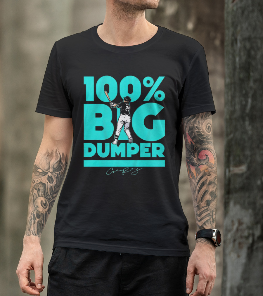 100% Big Dumper Player 29 Baseball Signature T-Shirt