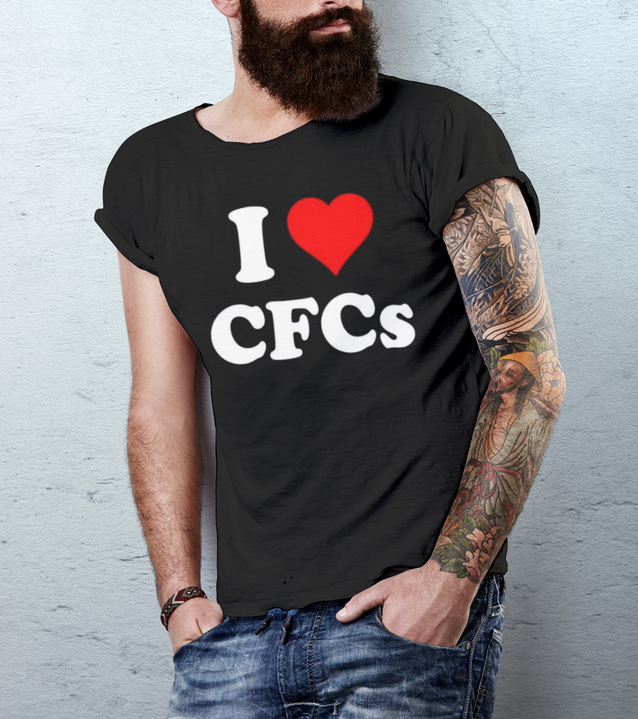 I Heart CFCs Retro-Style Bold Text And Red Heart T-Shirt