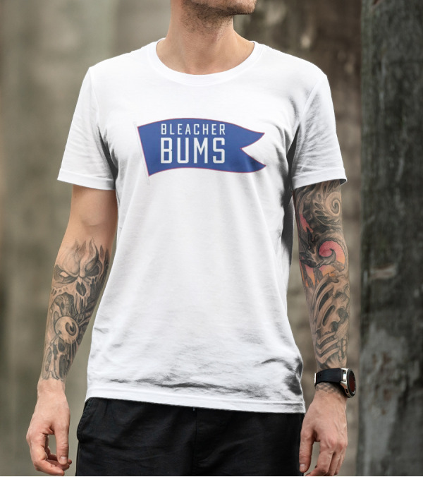 Bleacher Bums Blue Flag Banner T-Shirt