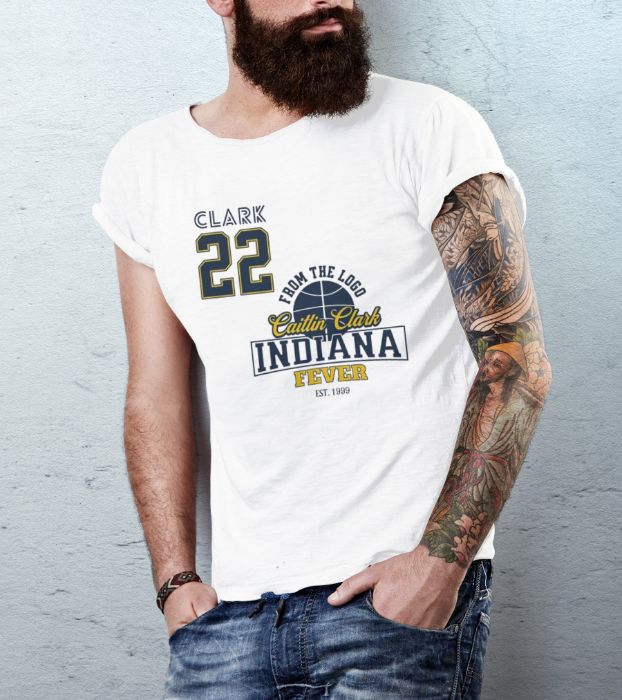 Clark 22 From The Logo Caitlin Clark Indiana Fever Est. 1999 Basketball T-Shirt