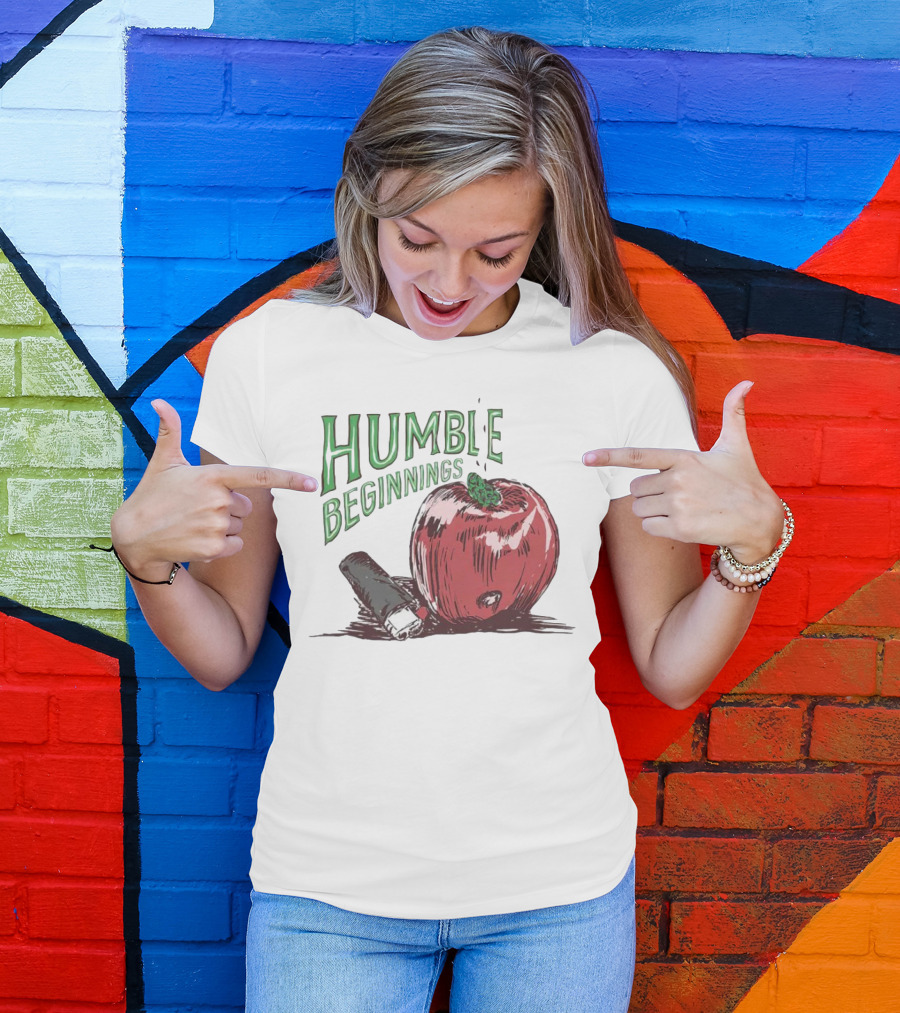 Humble Beginnings Apple With Pencil T-Shirt