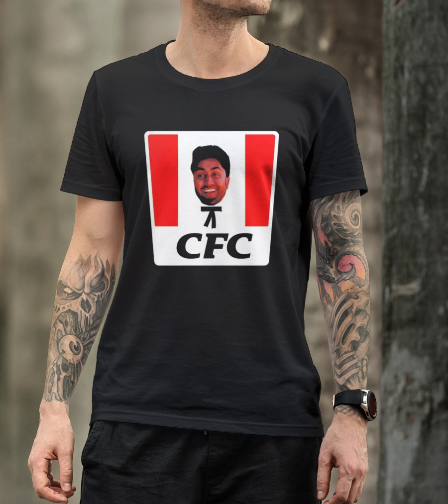 Mafs Collins CFC Parody Fried Chicken Face T-Shirt