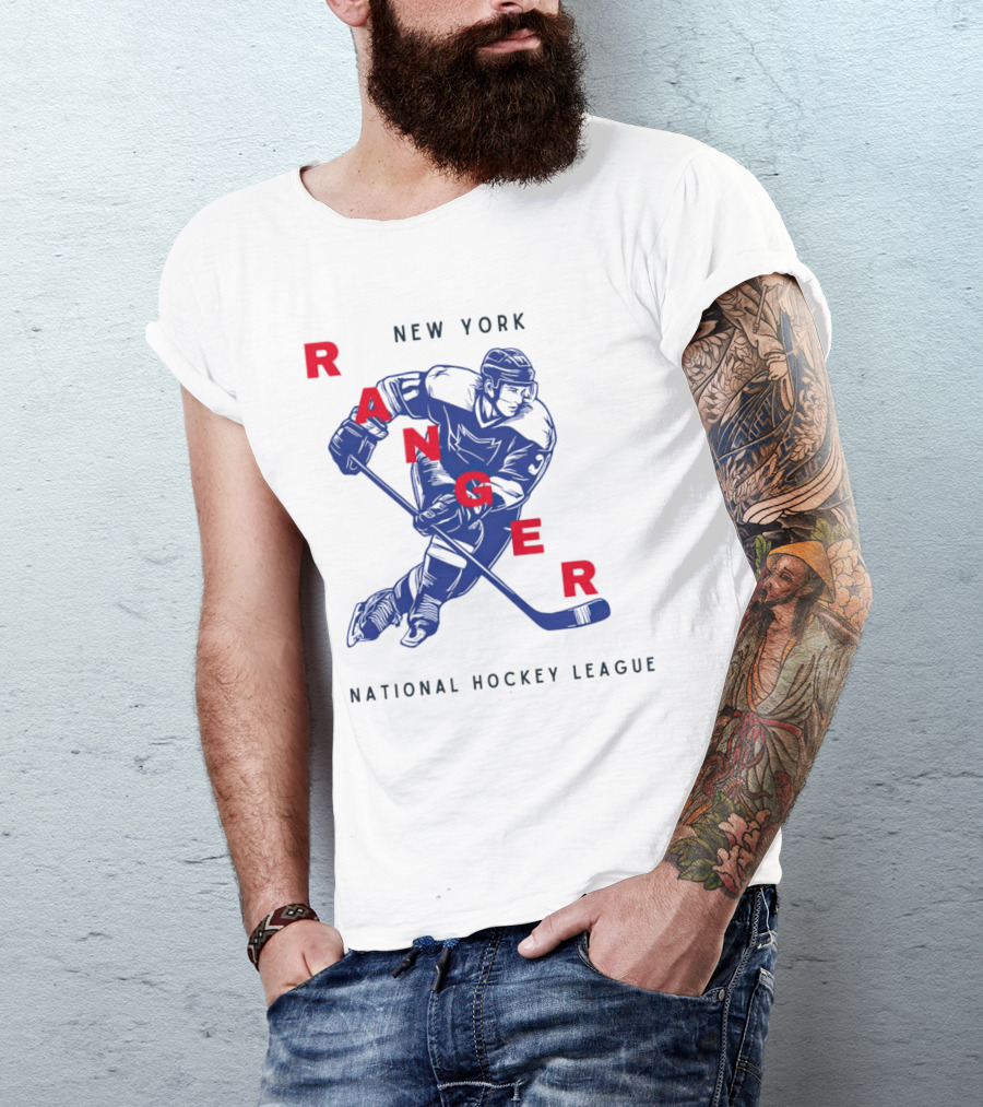 New York Ranger National Hockey League Vintage Player T-Shirt