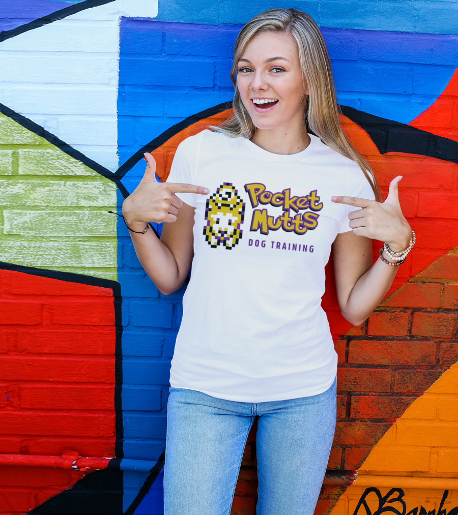 Pocket Mutts Dog Training Pixel T-Shirt