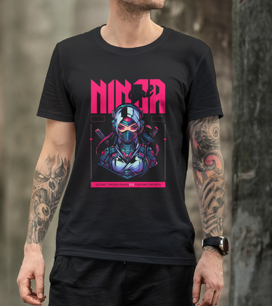 Ninja Girl ESTD 2024 Slicing Through Darkness Lighting The Path T-Shirt