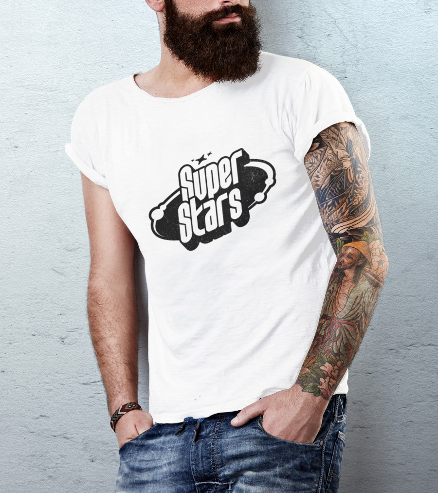 Super Stars Retro Galaxy Theme With Space Elements T-Shirt