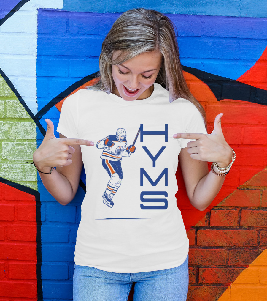 Zach Hyman Edmonton Oilers HYMS Hockey Player T-Shirt