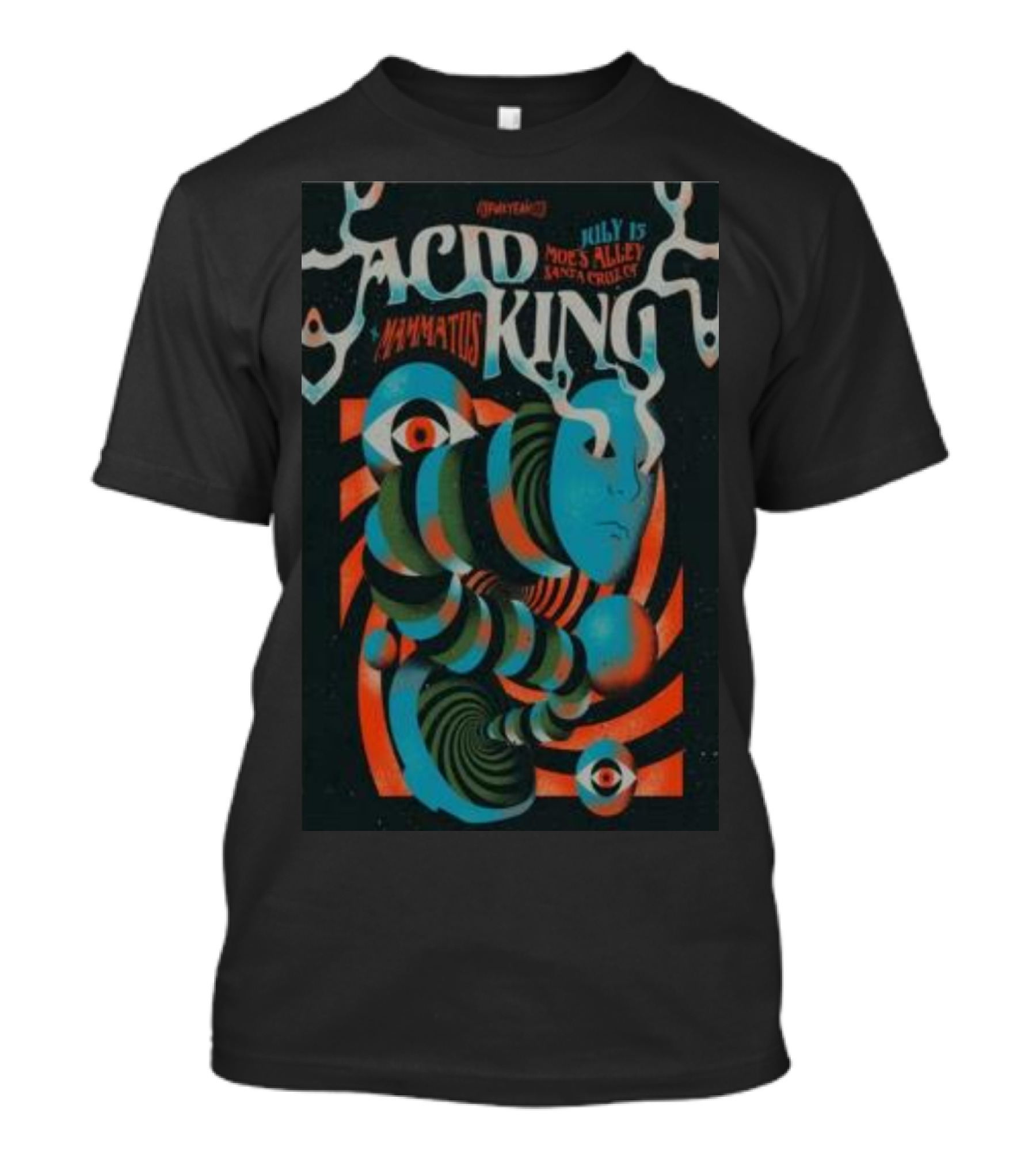 Acid King July 15 Moe's Alley Santa Cruz Mammatus T-Shirt