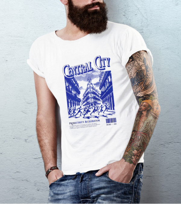 CENTRAL CITY PRODUCTIVITY ACCELERATION CROWDED STREETSCAPE T-Shirt