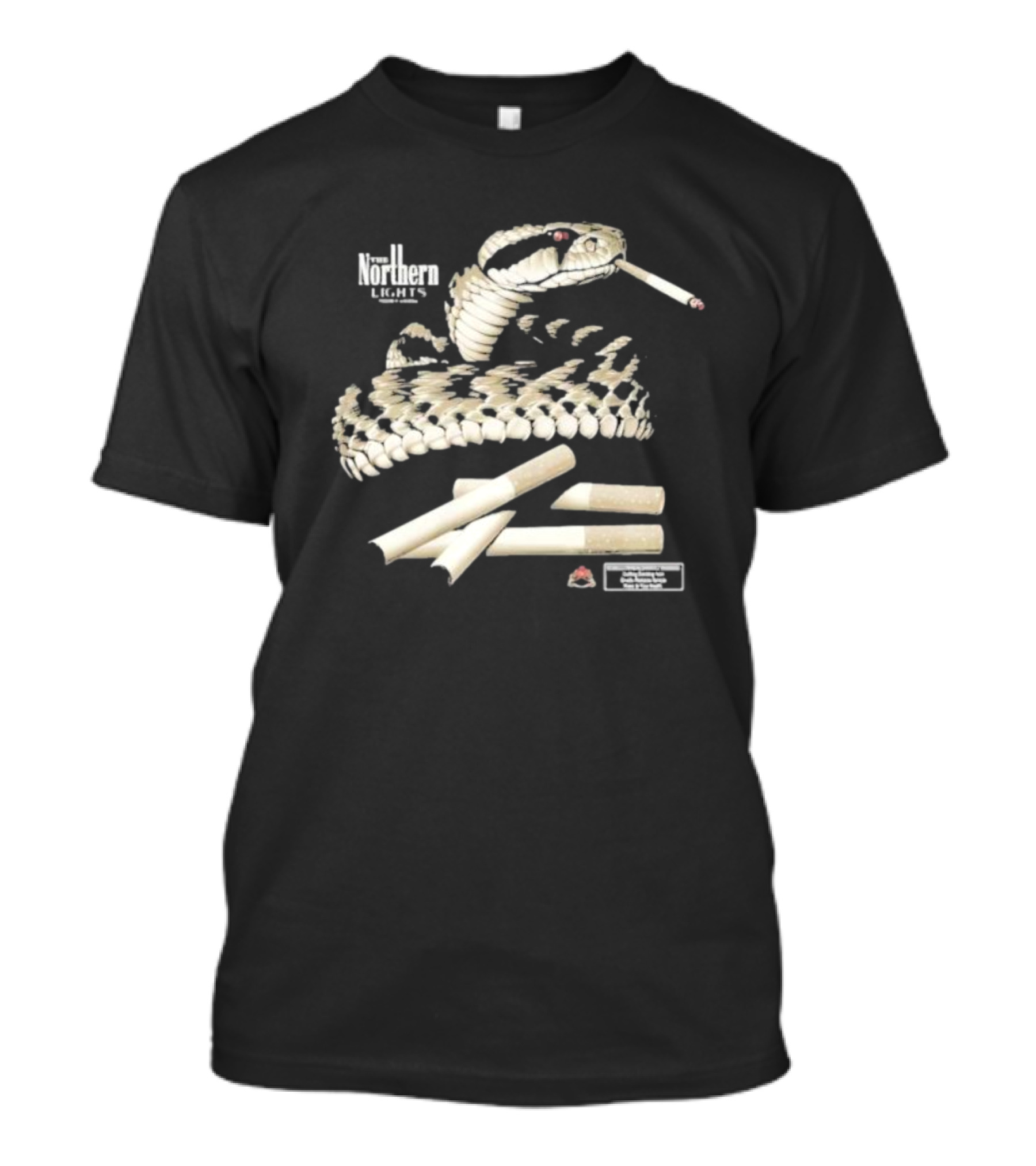 Venomous Northern Lights Smoking Snake With Cigarettes T-Shirt