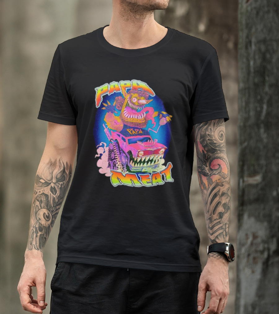 PAPA MEAT GRILLHOU5E MONSTER CAR T-Shirt