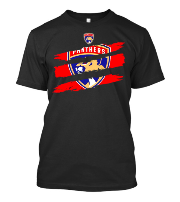 Florida Panthers Scratch Red Emblem T-Shirt