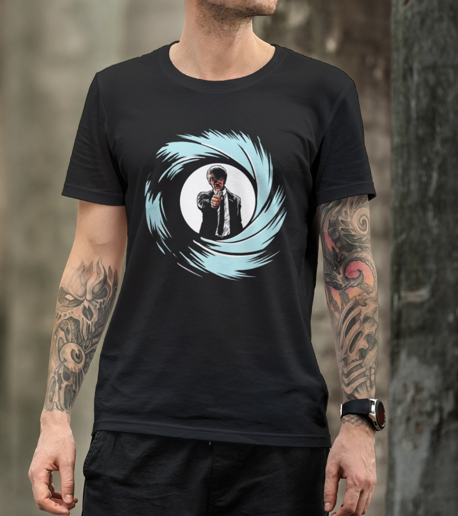 Jules Winnfield Agent BMF Bond Style Spiral T-Shirt