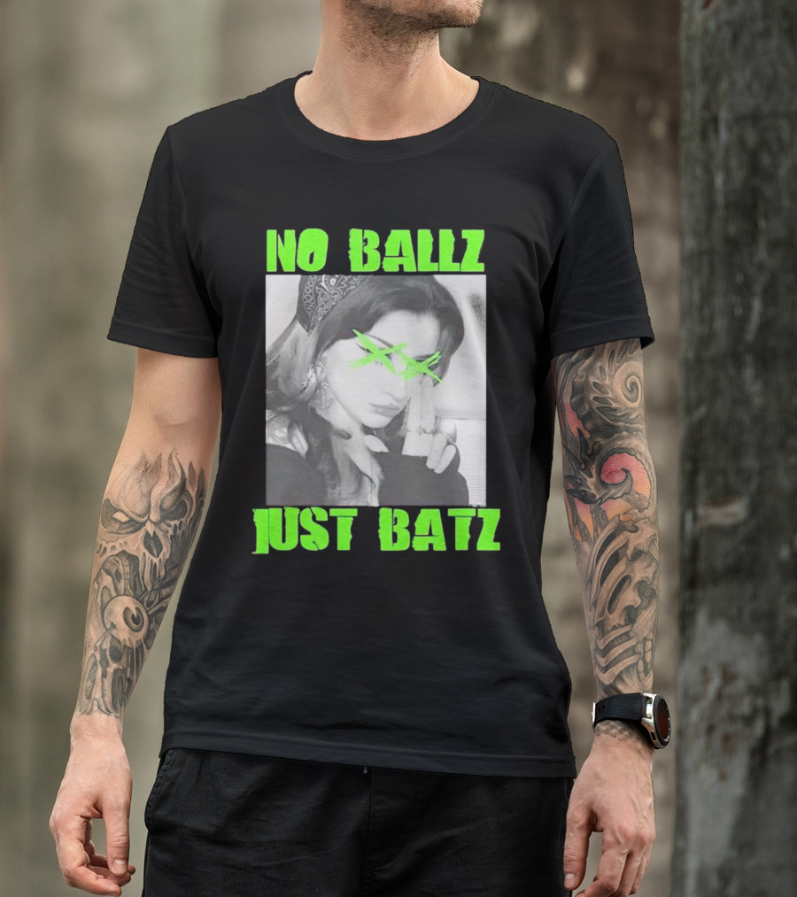 No Ballz Just Batz Bandana Girl Green X Eyes T-Shirt