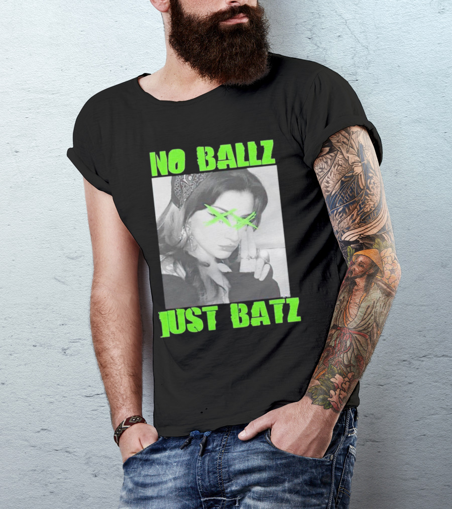 No Ballz Just Batz Bandana Girl Green X Eyes T-Shirt