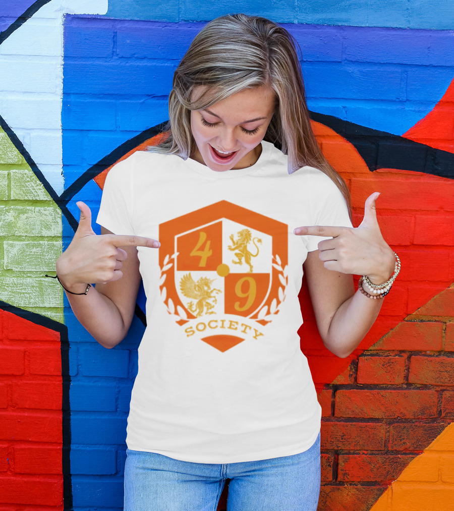 49 Society Crest With Heraldic Lion And Griffin Emblem T-Shirt