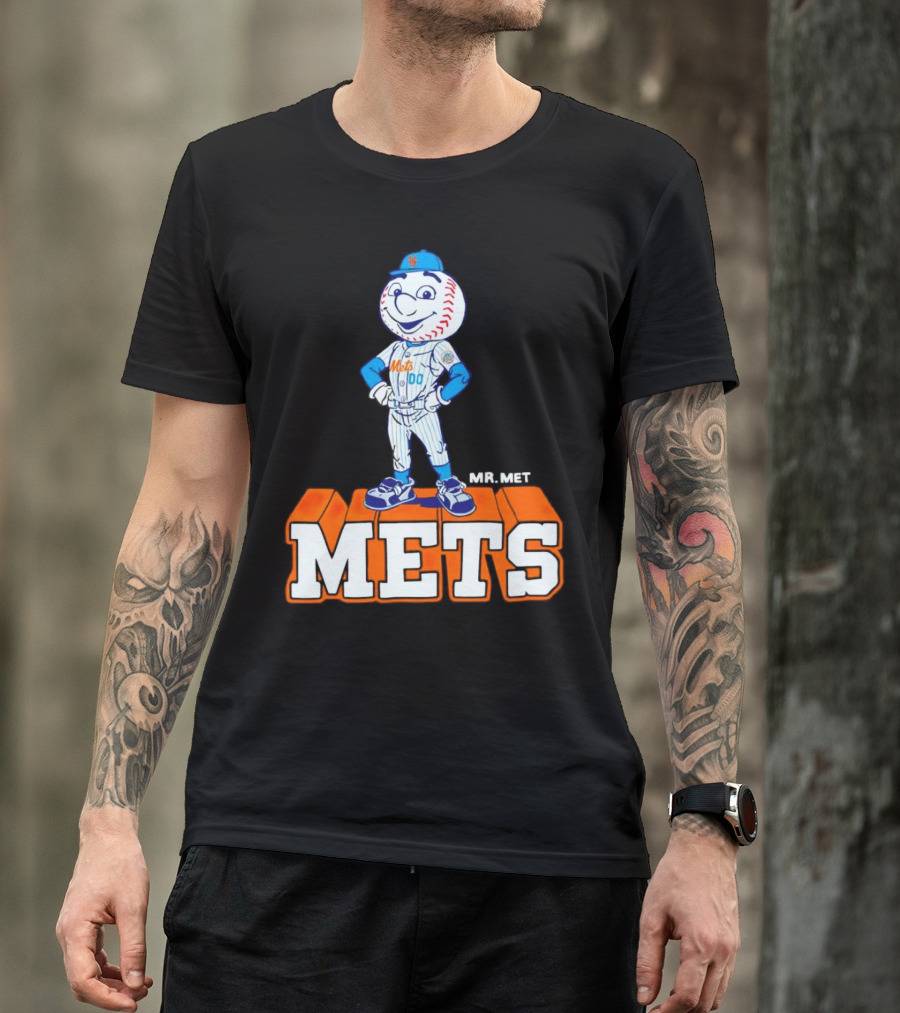 Mr Met New York Mets Baseball Mets Mascot T-Shirt