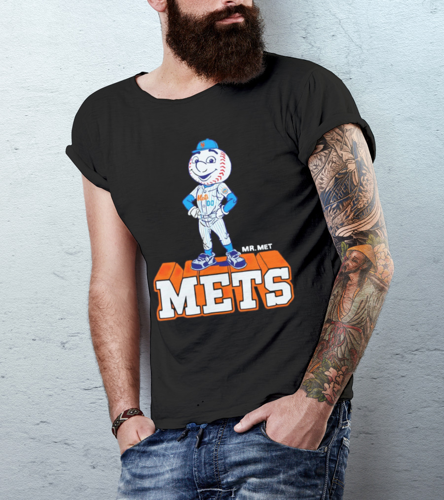 Mr Met New York Mets Baseball Mets Mascot T-Shirt