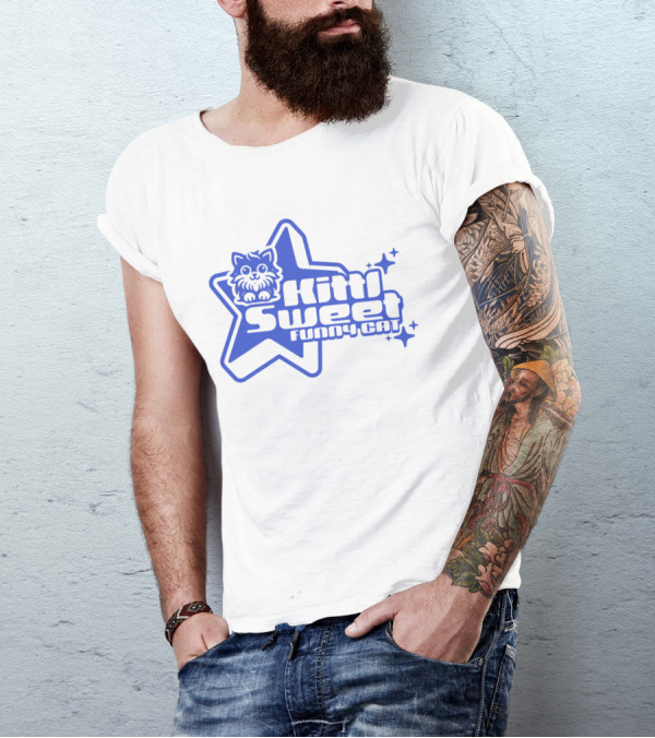 Kitti Sweet Funny Y2K Cat Star T-Shirt