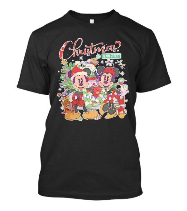 Christmas On Main Street With Mickey And Minnie T-Shirt