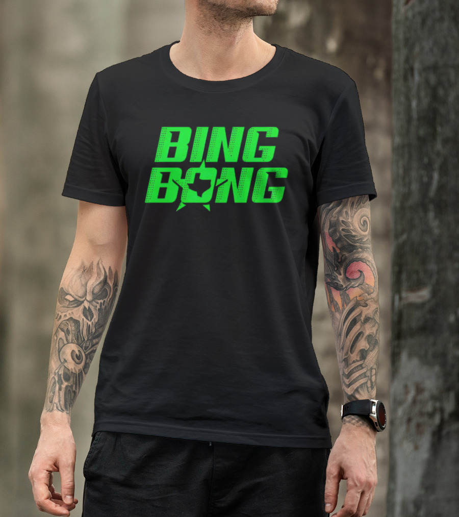 Dallas Stars Bing Bong Sports Text Logo Star Emblem T-Shirt