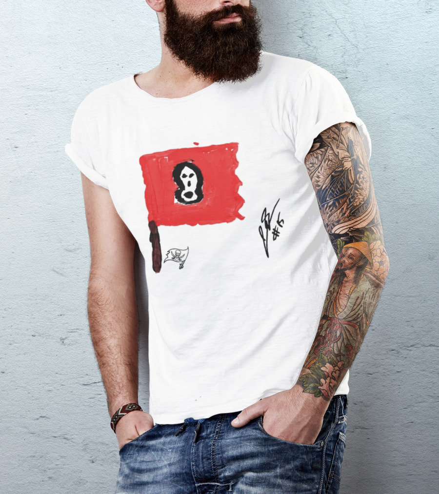 Rookies Paint Tampa Bay Buccaneers Flag Artwork #15 T-Shirt